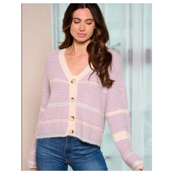$25 start 172 🎅🏻 LAST ONE COLORBLOCK
STRIPES SWEATER
CARDIGAN - Picture 3 of 4